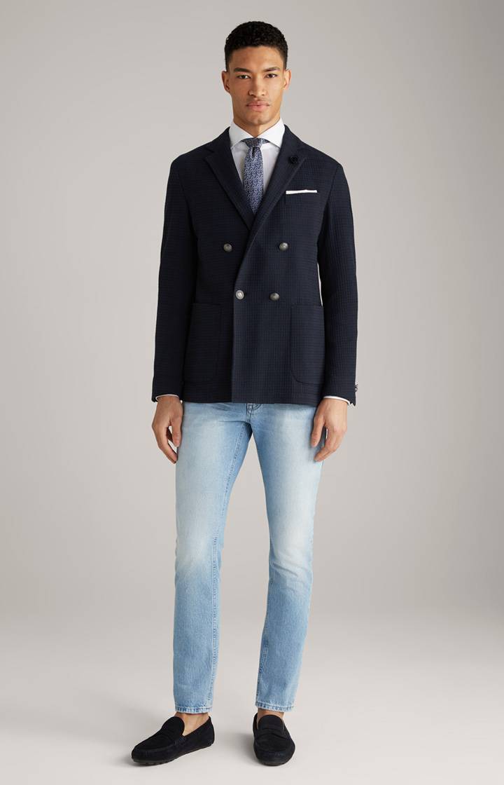 Joop Sakko Lenderson in Navy strukturiert