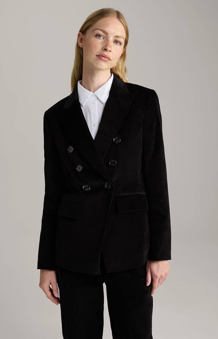Joop Samt-Blazer in Schwarz