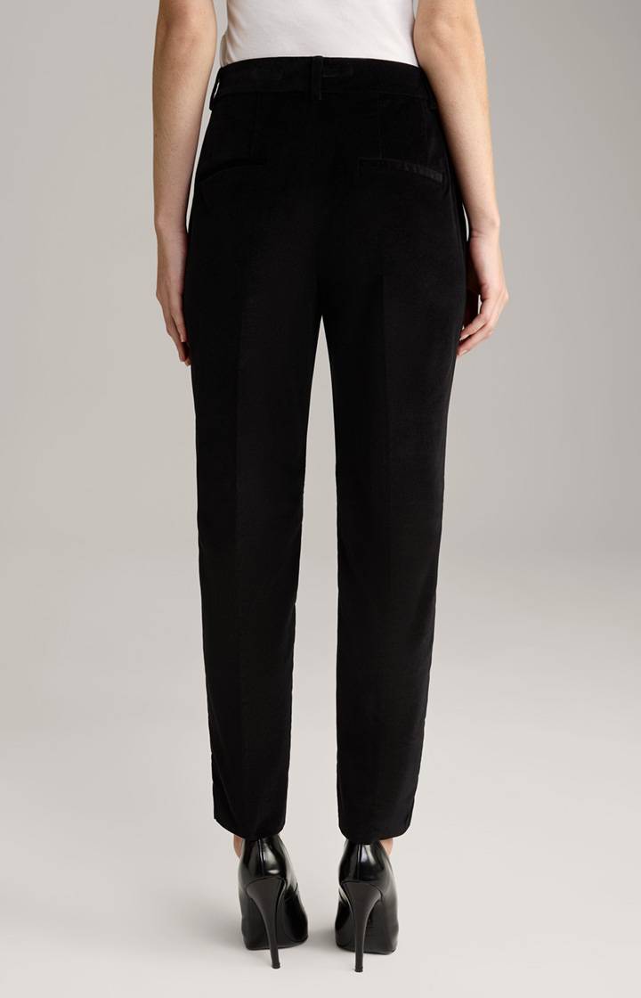 Joop Samt-Hose In Schwarz