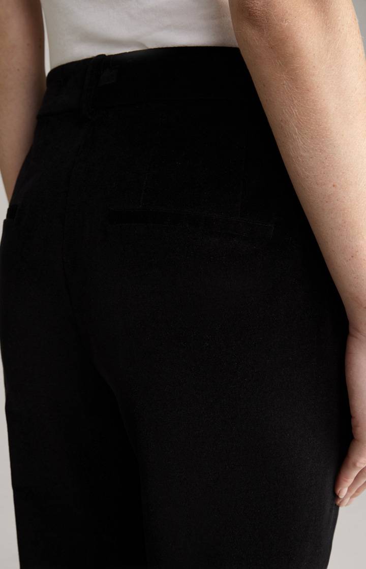 Joop Samt-Hose In Schwarz