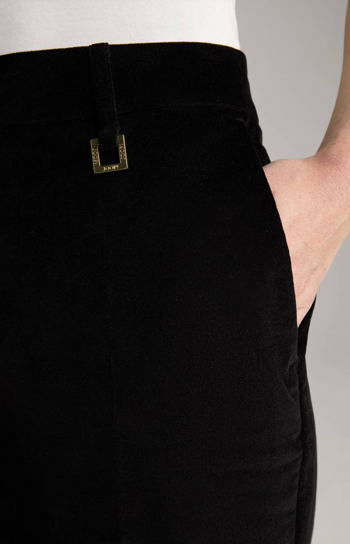Joop Samt-Hose In Schwarz