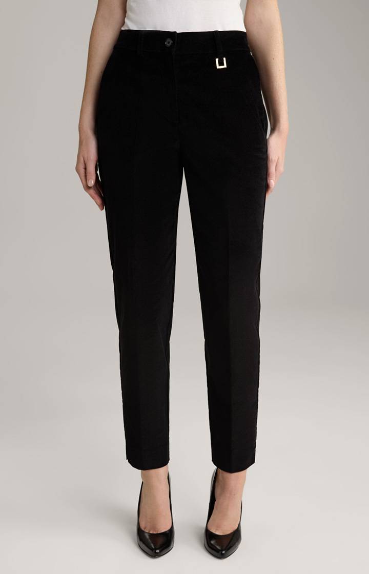 Joop Samt-Hose in Schwarz