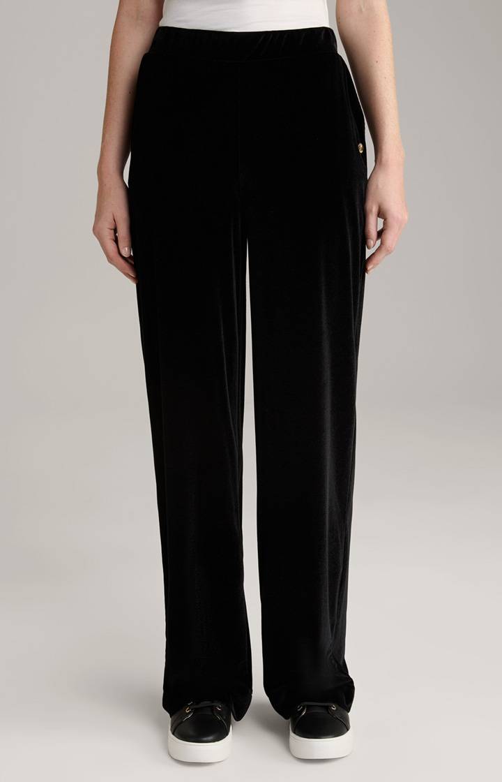 Joop Samt-Joggpants in Schwarz