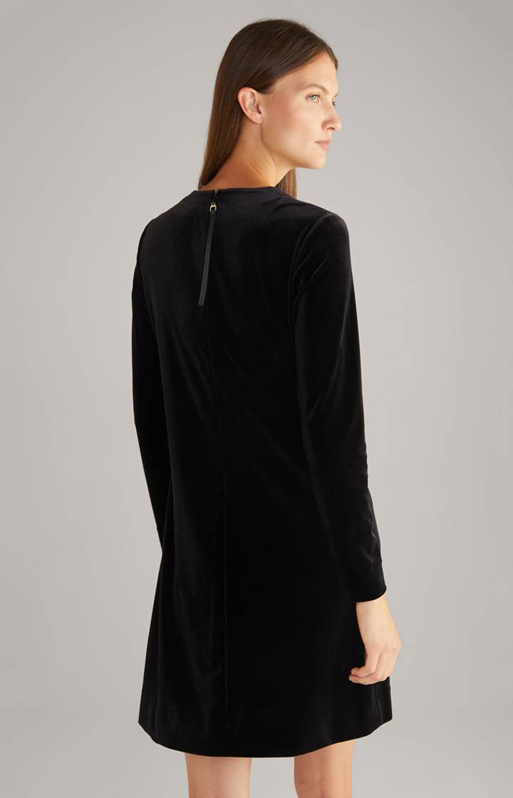 Joop Samt-Kleid In Schwarz