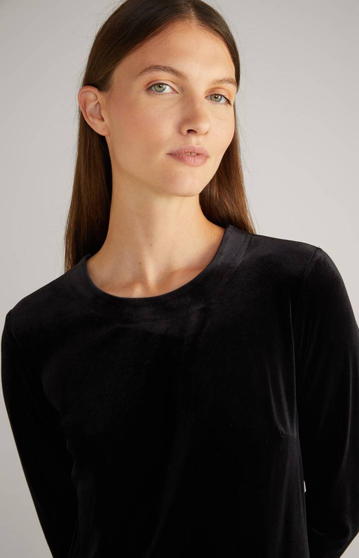 Joop Samt-Kleid In Schwarz