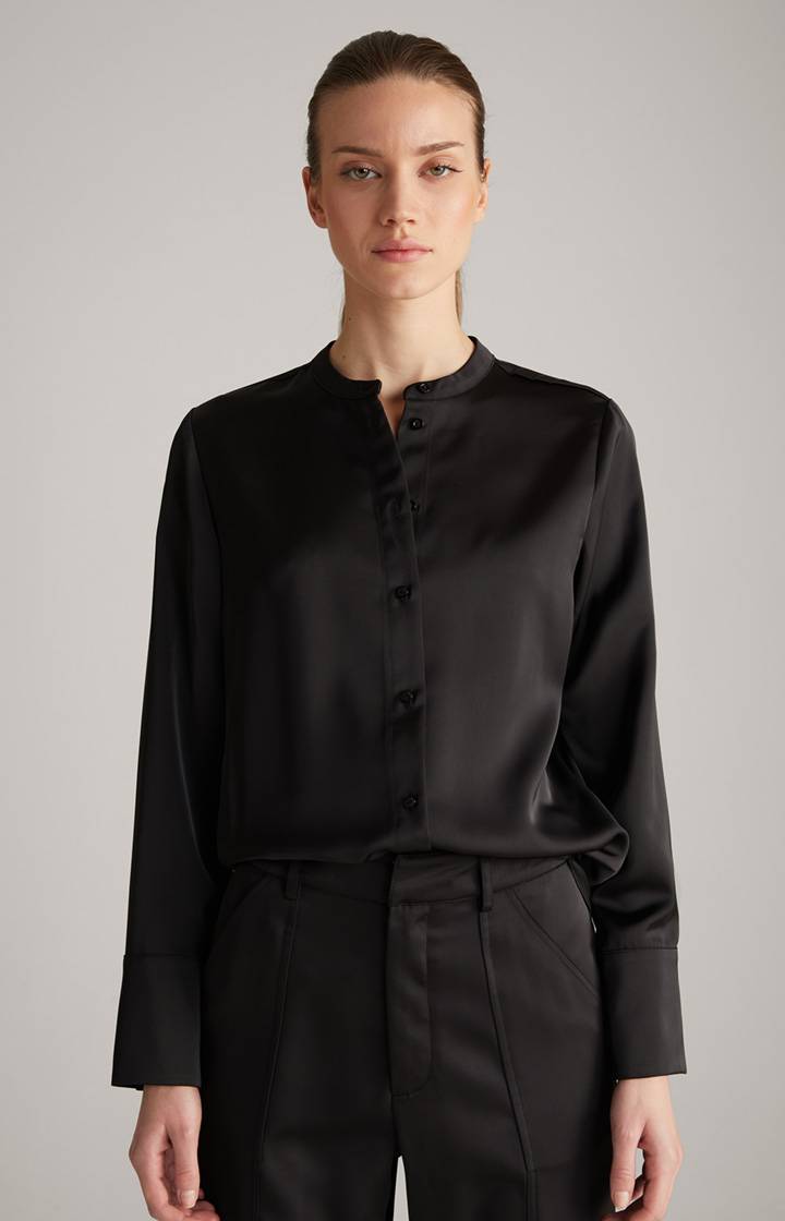 Joop Satin-Bluse in Schwarz