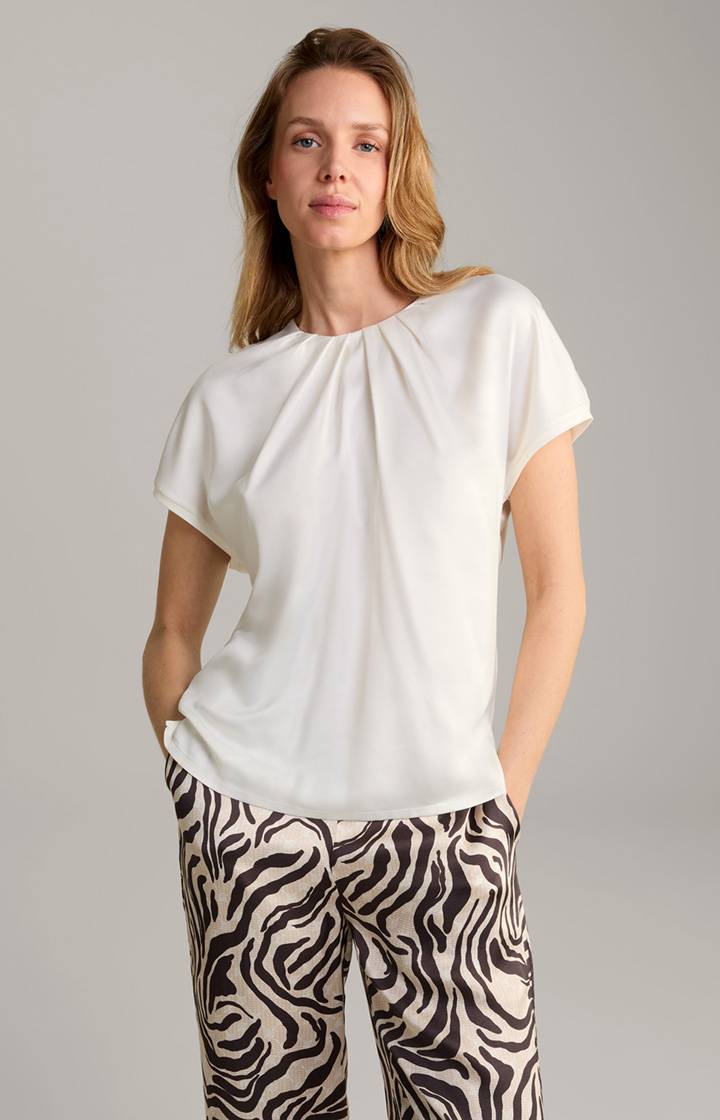 Joop Satin-Blusenshirt in Creme