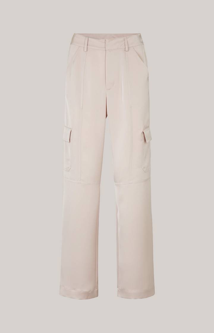 Joop Satin-Cargohose In Nude