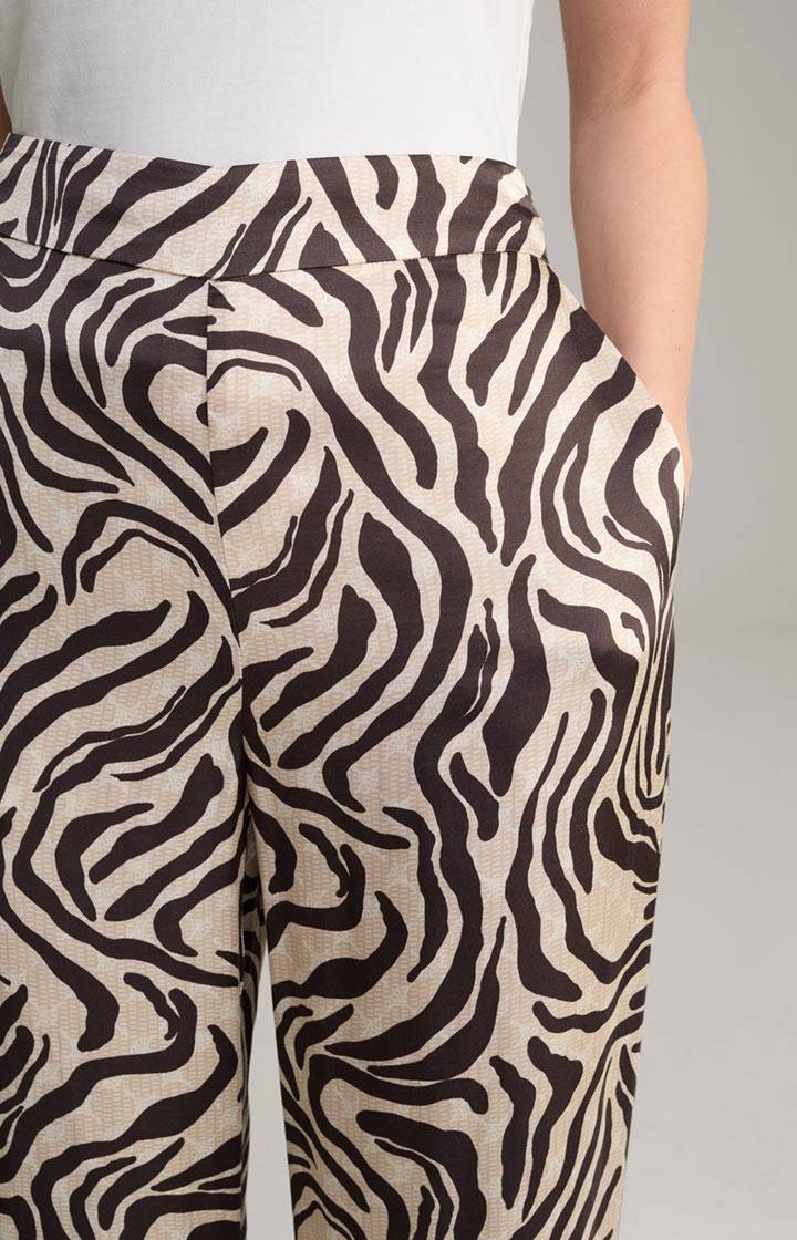 Joop Satinhose In Beige/Braun Gemustert