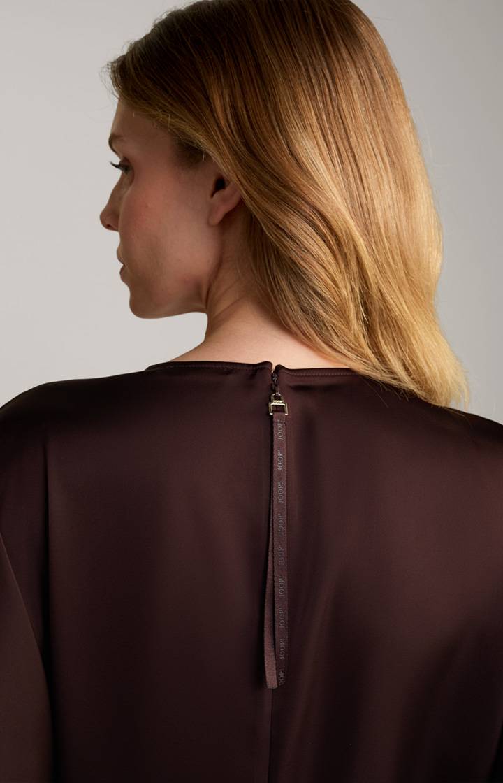 Joop Satinkleid In Dunkelbraun