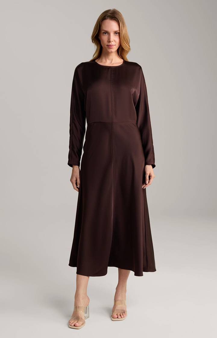 Joop Satinkleid in Dunkelbraun