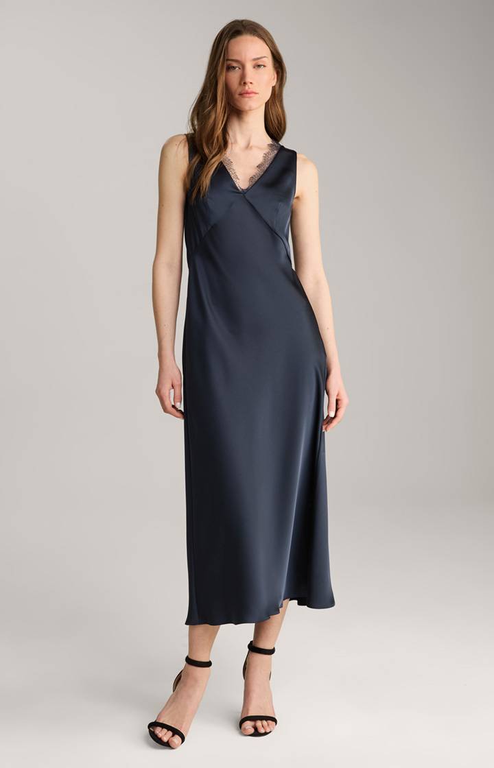 Joop Satinkleid In Navy