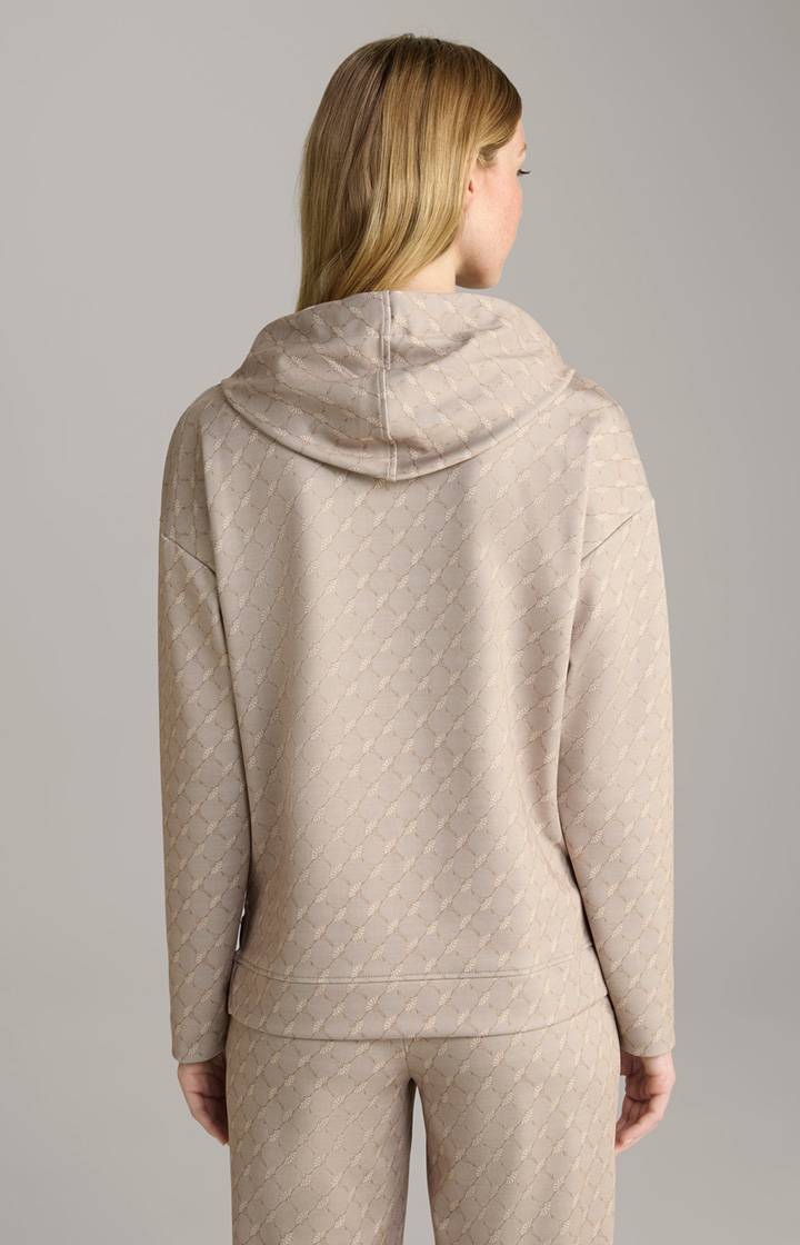 Joop Scuba-Hoodie In Beige Gemustert