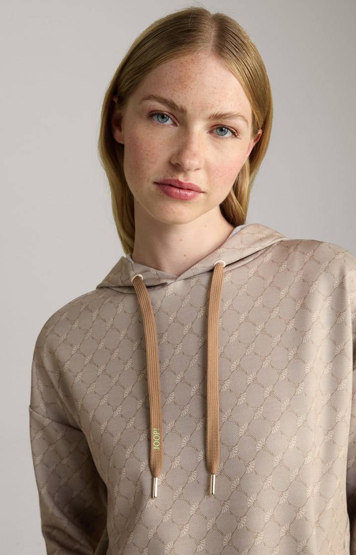 Joop Scuba-Hoodie In Beige Gemustert