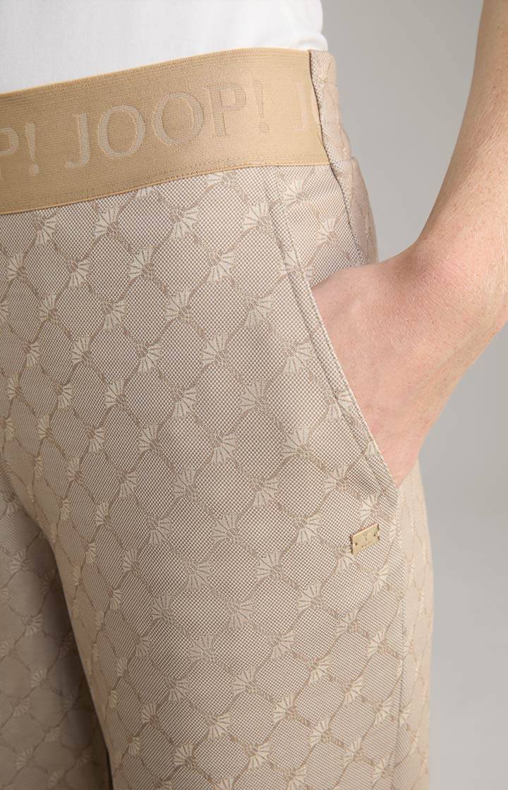 Joop Scuba-Sweathose In Beige Gemustert