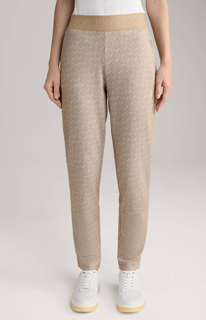 Joop Scuba-Sweathose In Beige Gemustert