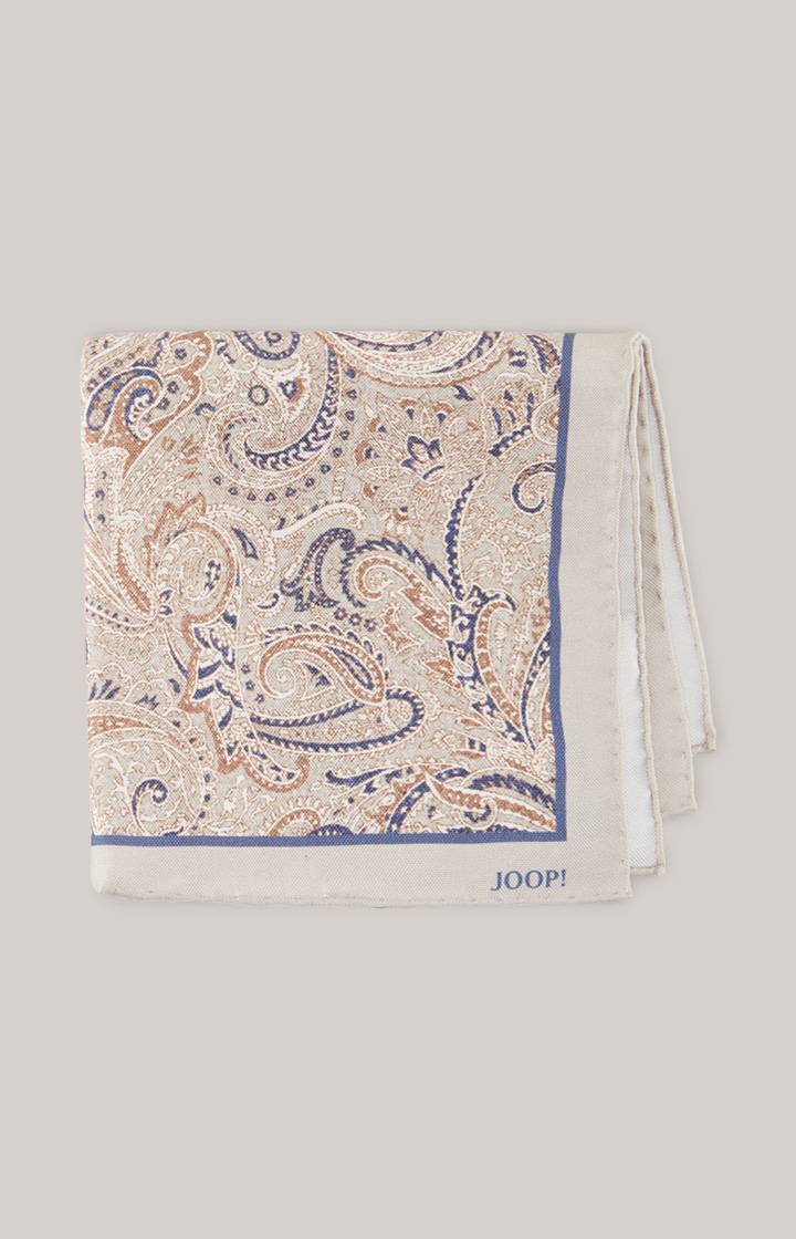 Joop Seiden-Einstecktuch in Beige/Navy