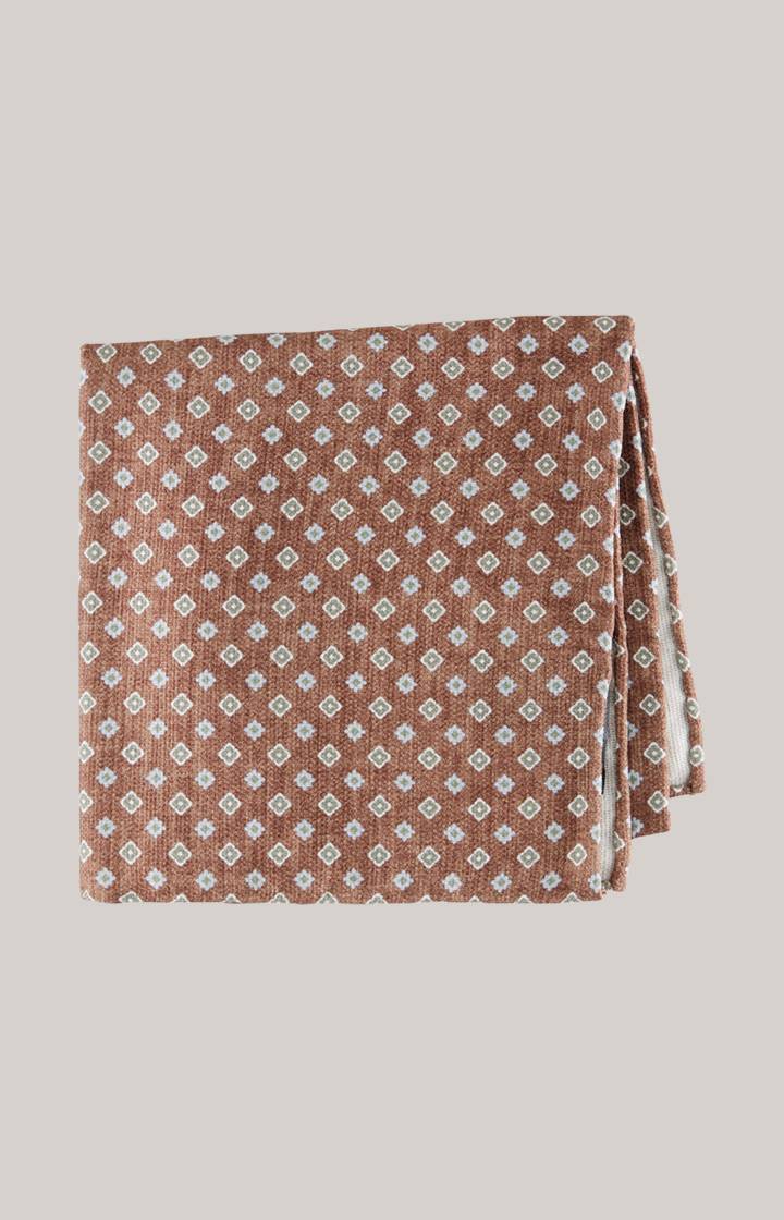 Joop Seiden-Einstecktuch in Dunkelbeige/Blau