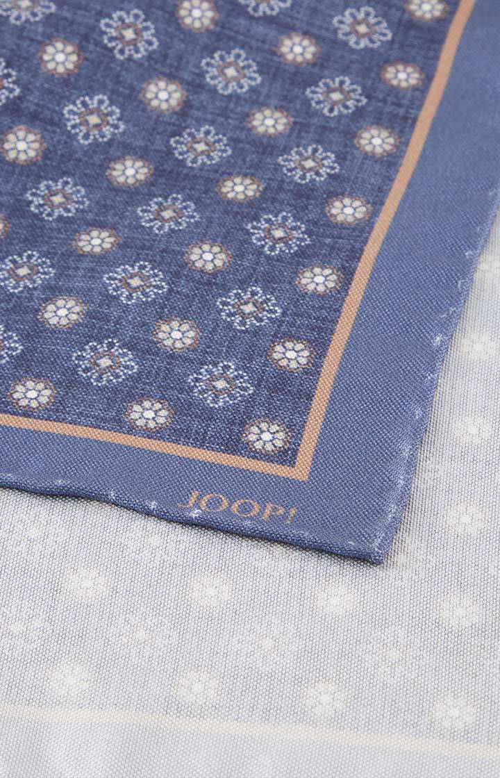 Joop Seiden-Einstecktuch In Dunkelblau/Beige