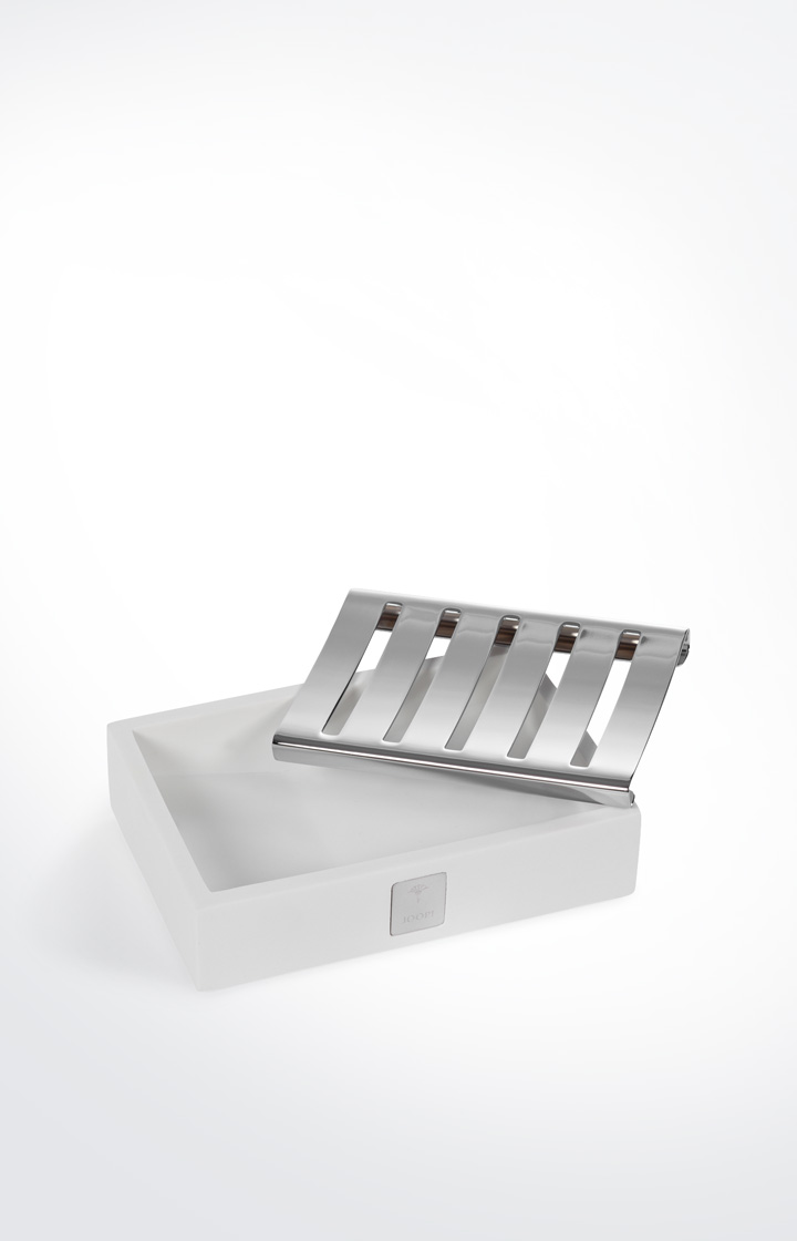 Joop Seifenschale Bathline, Weiß/Silber