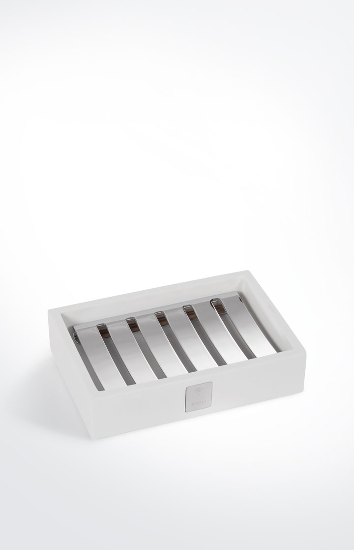 Joop Seifenschale Bathline, Weiß/Silber