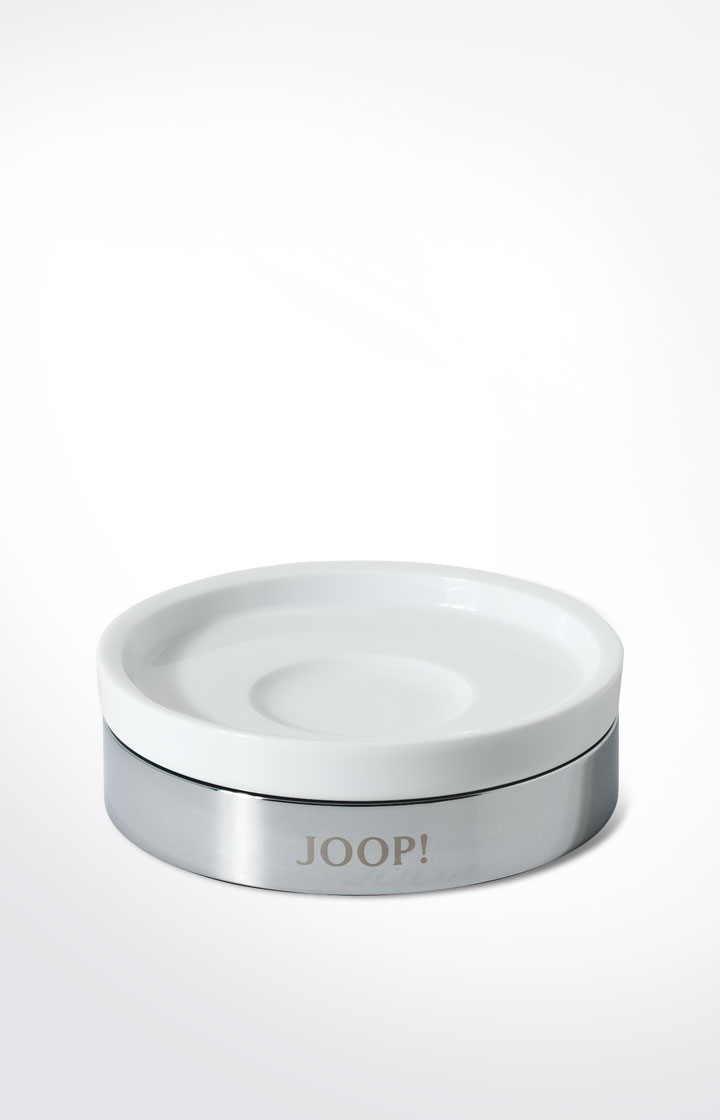 Joop Seifenschale Chromeline, Silber/Weiß