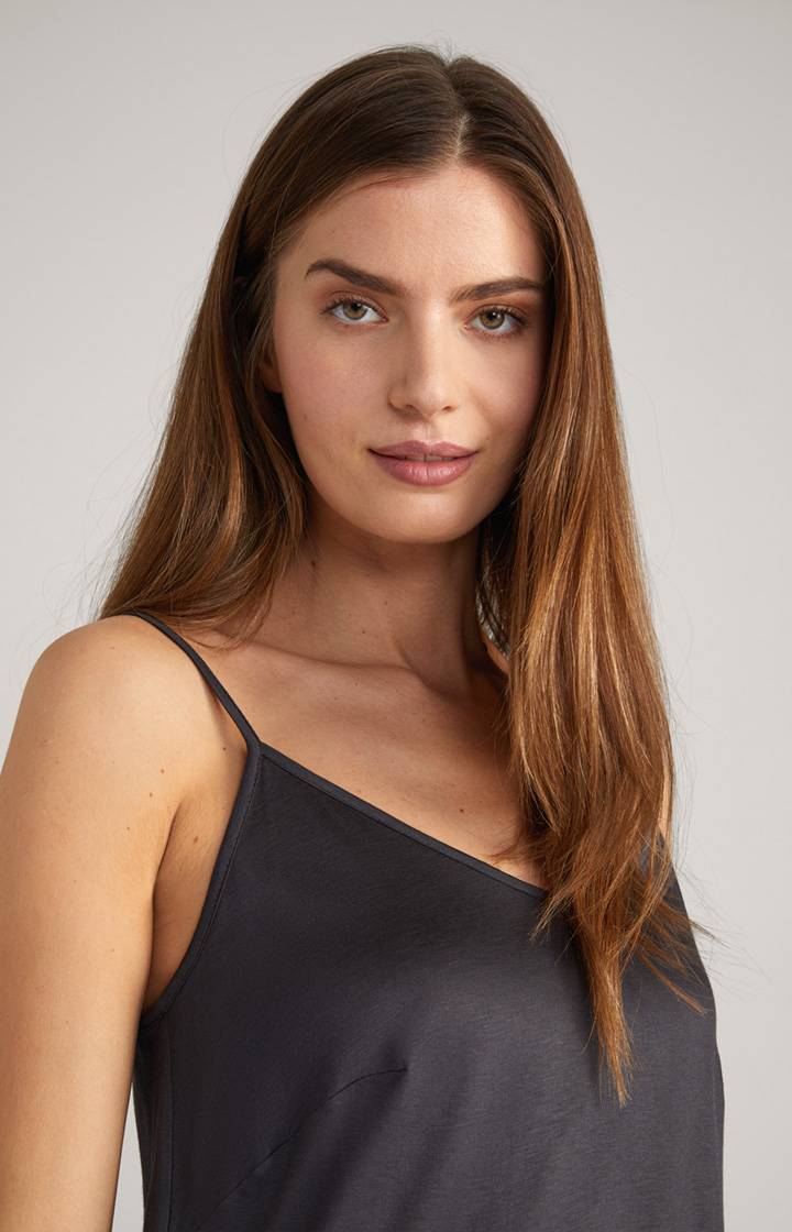 Joop Spaghetti-Top Mit Spitze In Anthrazit