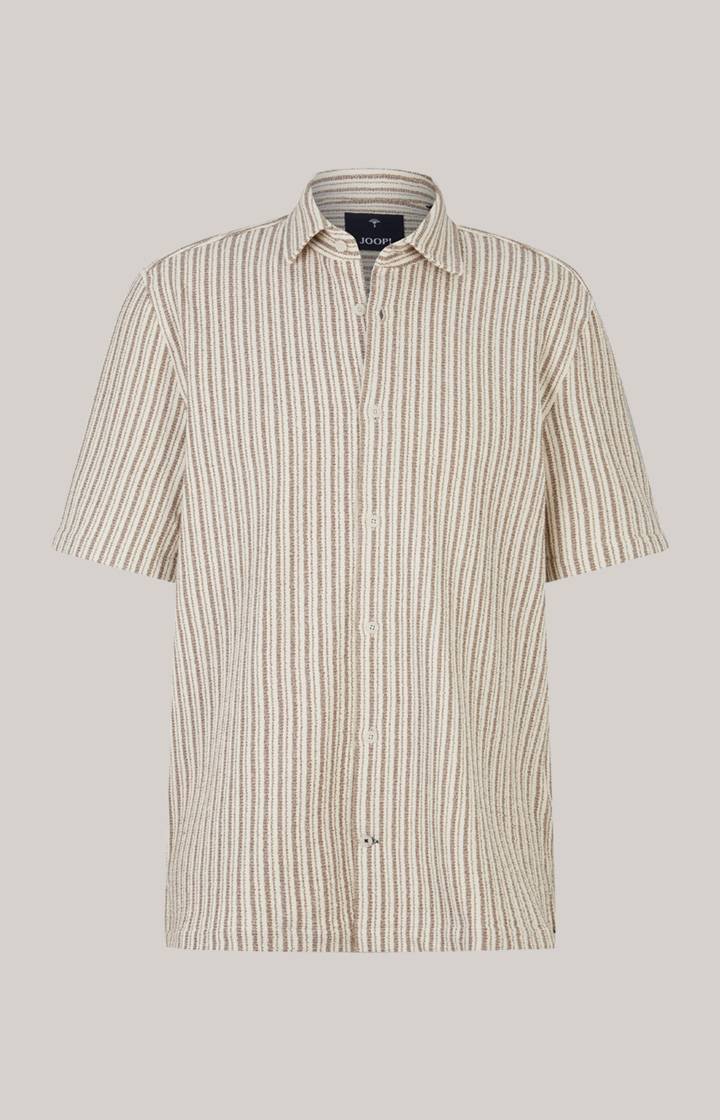 Joop Strick-Hemd Kawi In Beige Gestreift
