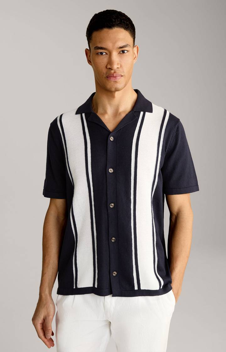 Joop Strick-Hemd Klaas in Navy