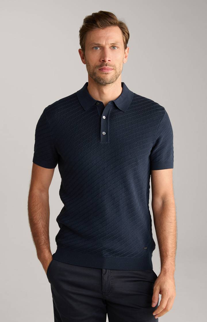 Joop Strick-Poloshirt Maurice in Navy