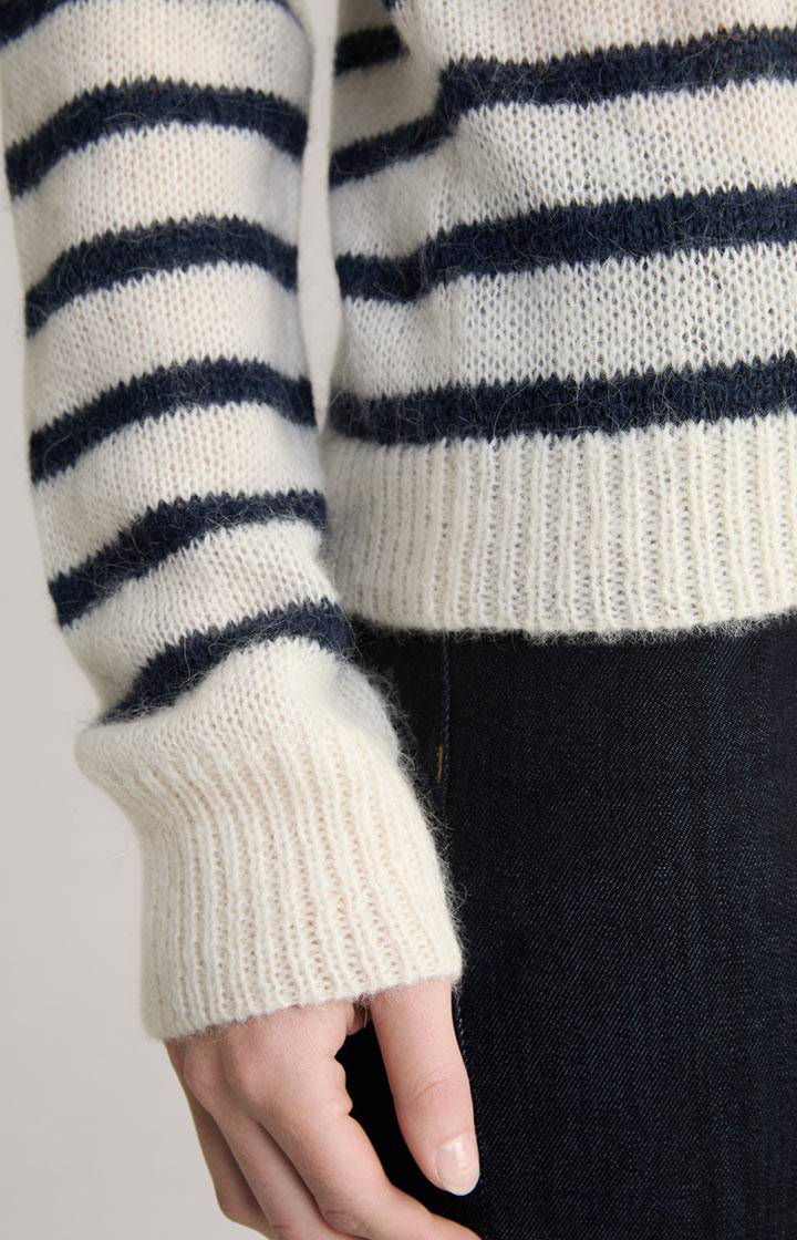 Joop Strick-Pullover In Creme Gestreift