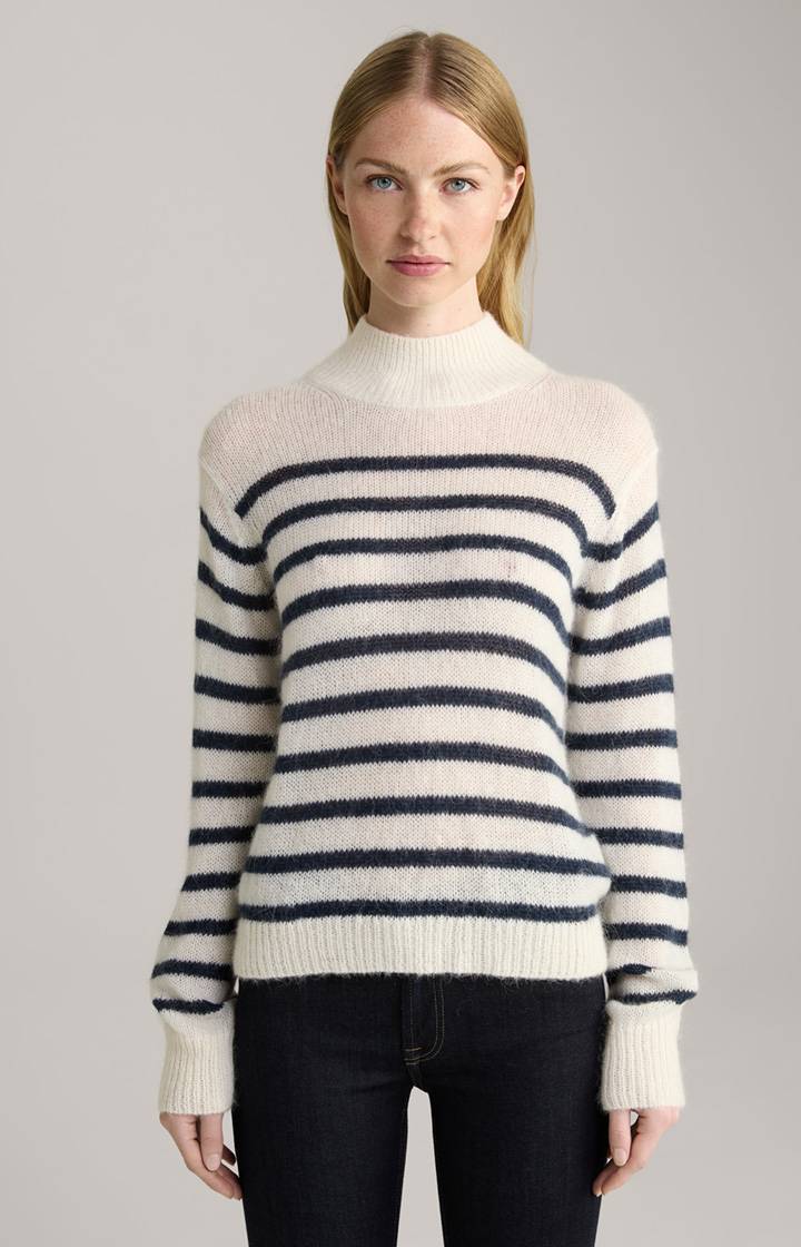 Joop Strick-Pullover in Creme gestreift