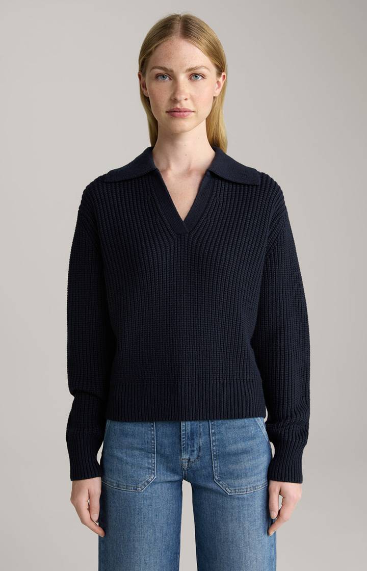 Joop Strick-Pullover in Navy
