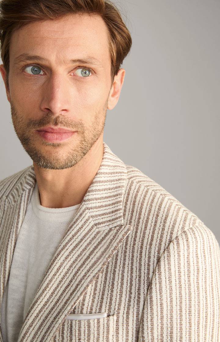 Joop Strick-Sakko Hedvin In Hellbeige Gestreift