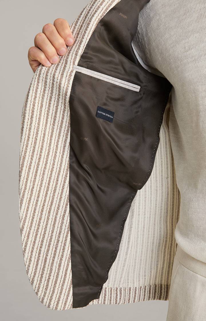 Joop Strick-Sakko Hedvin In Hellbeige Gestreift