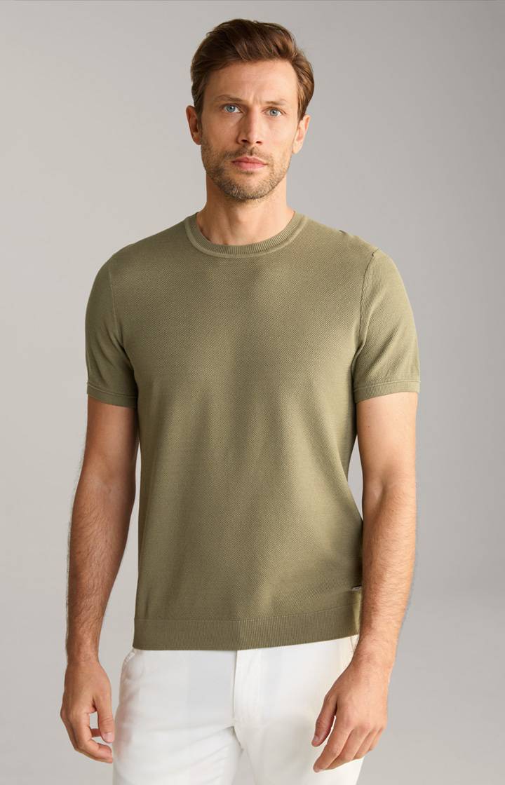 Joop Strick-Shirt Valdrio in Oliv