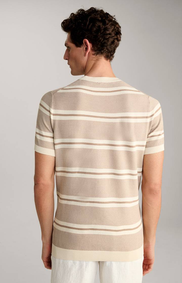 Joop Strick-Shirt Vico In Beige/Offwhite Gestreift