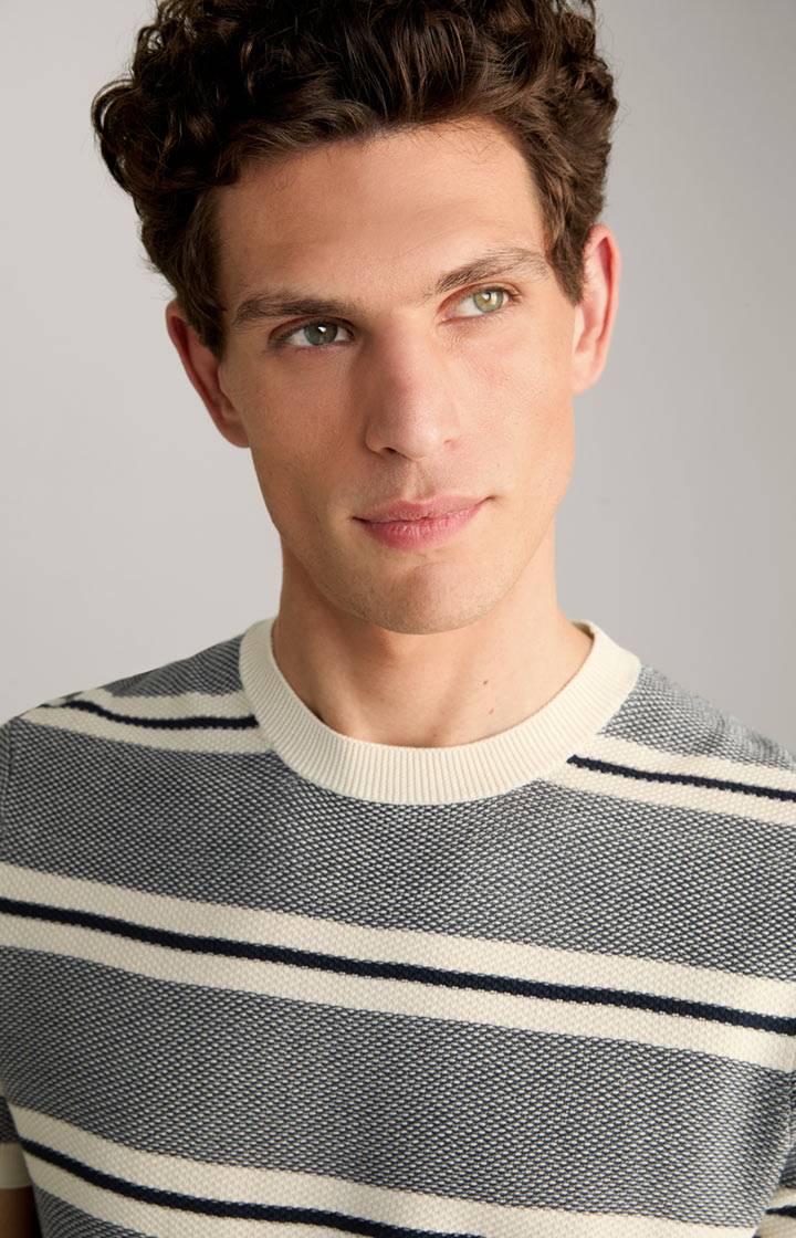 Joop Strick-Shirt Vico In Navy/Offwhite Gestreift
