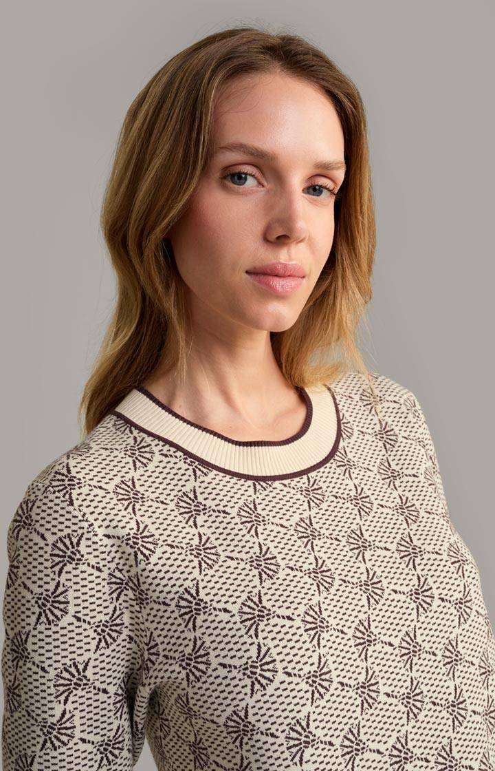 Joop Strickkleid In Beige/Braun Gemustert
