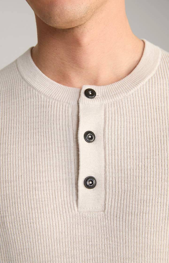 Joop Strickpullover Henley In Hellbeige