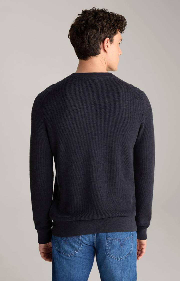 Joop Strickpullover Henley In Navy