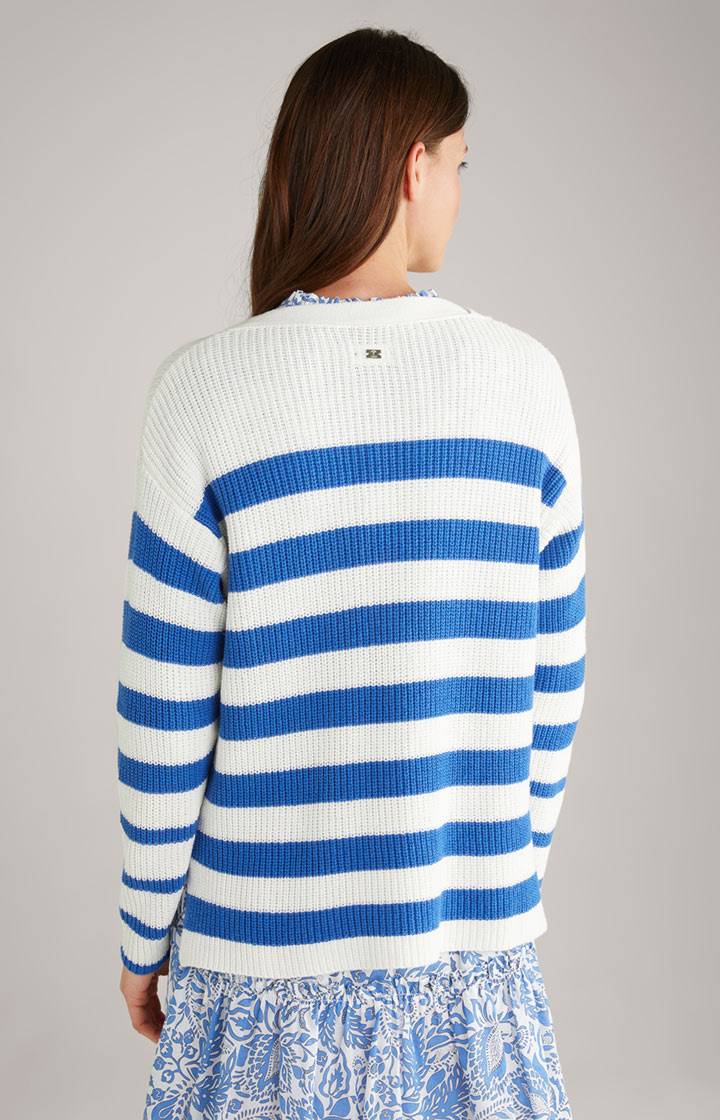 Joop Strickpullover In Blau/Offwhite Gestreift