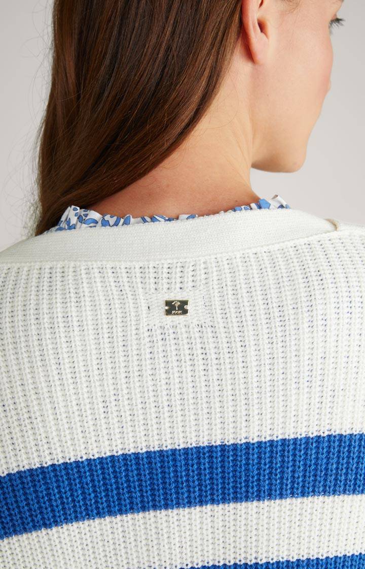 Joop Strickpullover In Blau/Offwhite Gestreift