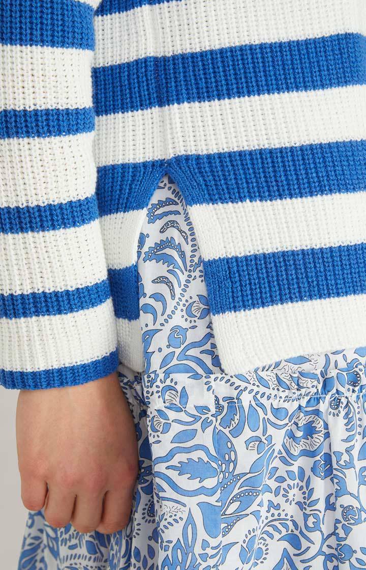 Joop Strickpullover In Blau/Offwhite Gestreift