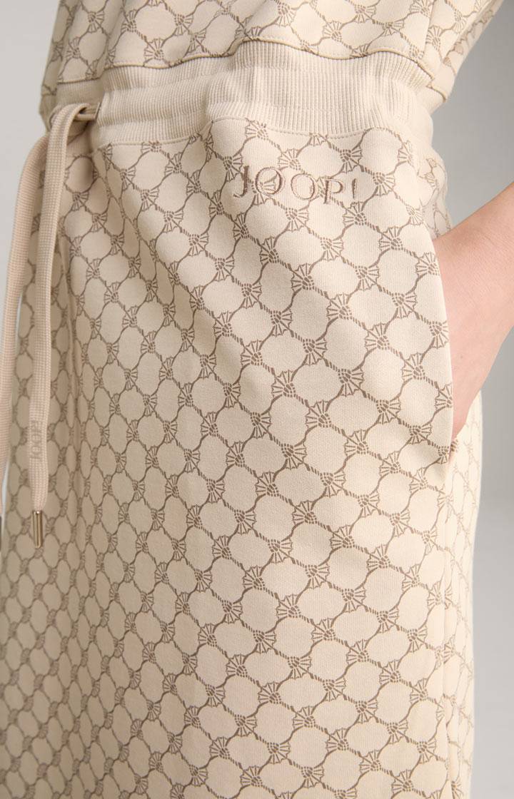Joop Sweat-Kleid In Beige Gemustert
