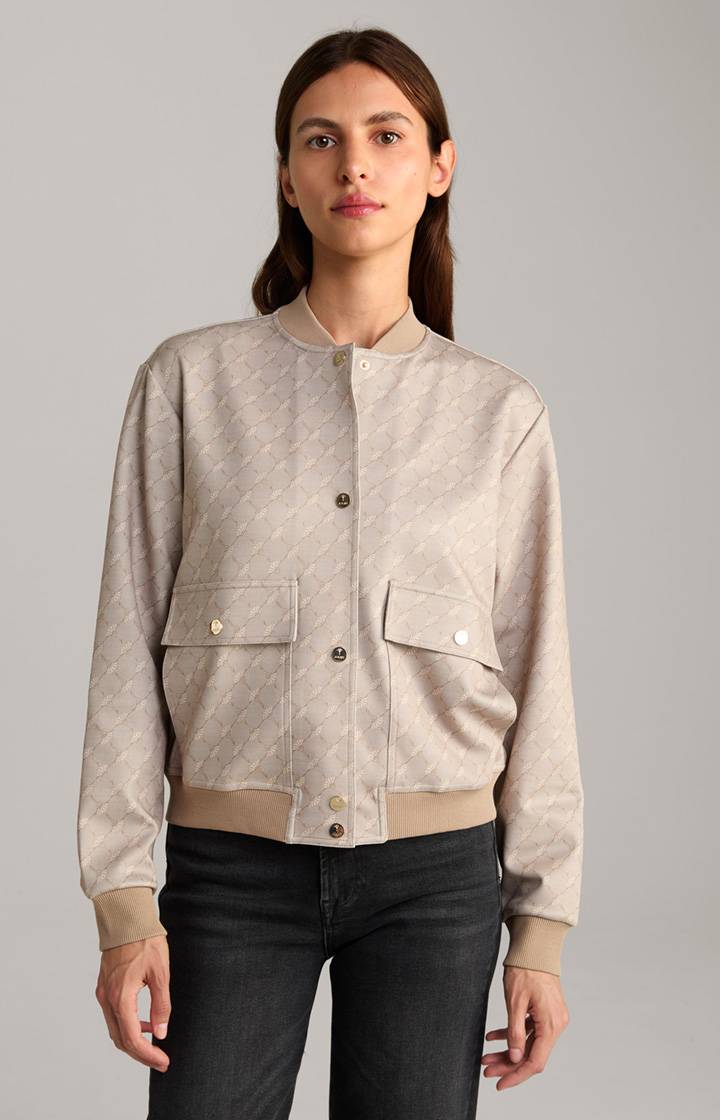 Joop Sweatjacke in Beige gemustert