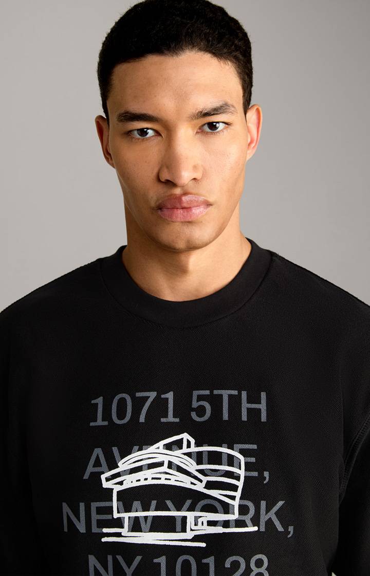 Joop Sweatshirt Clifton In Schwarz Strukturiert