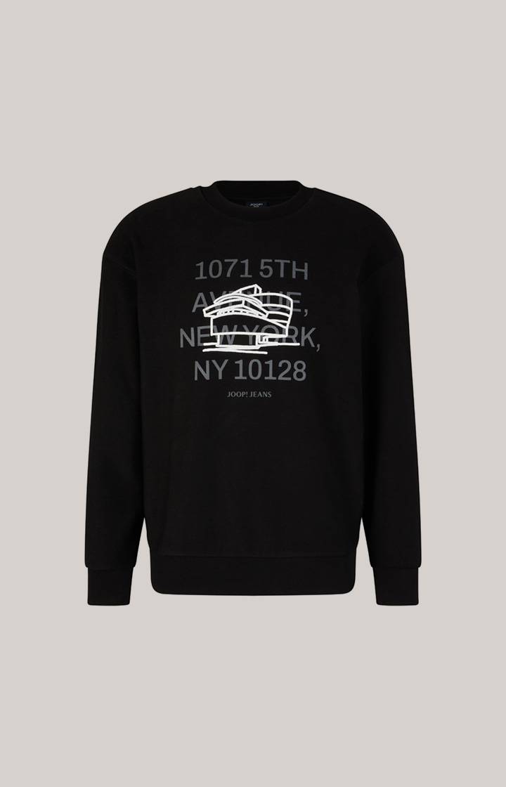 Joop Sweatshirt Clifton In Schwarz Strukturiert