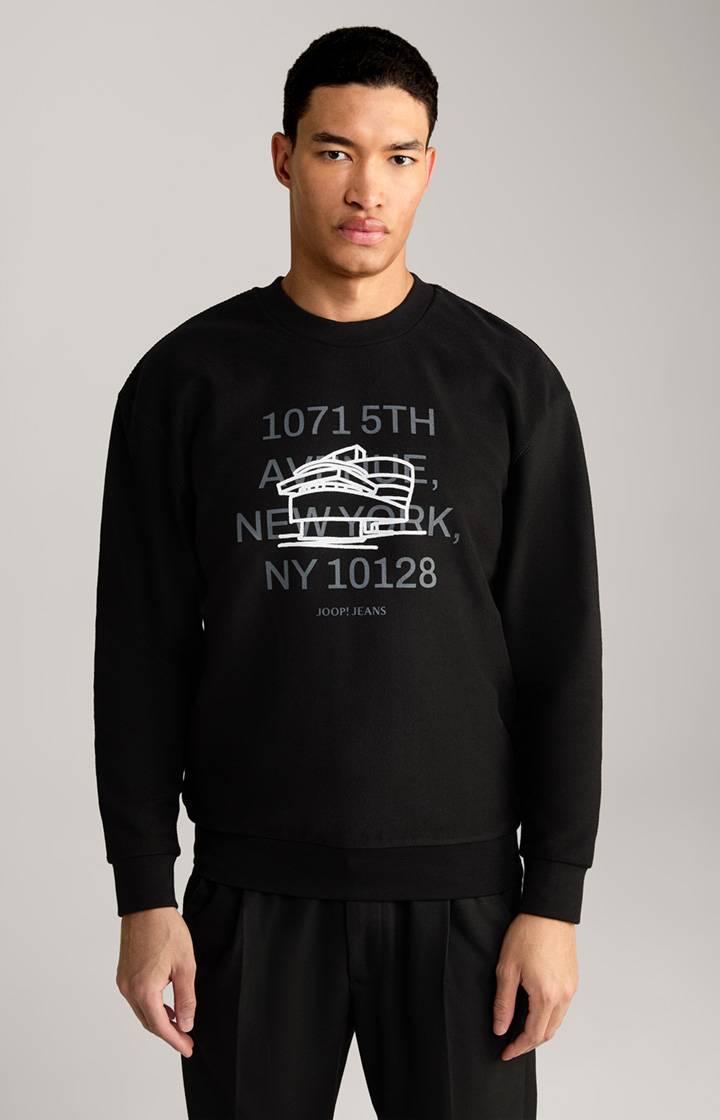Joop Sweatshirt Clifton in Schwarz strukturiert