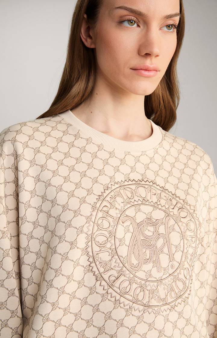 Joop Sweatshirt In Beige Gemustert